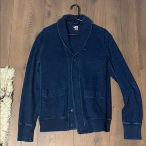 Gap blue shawl cardigan heavy weight